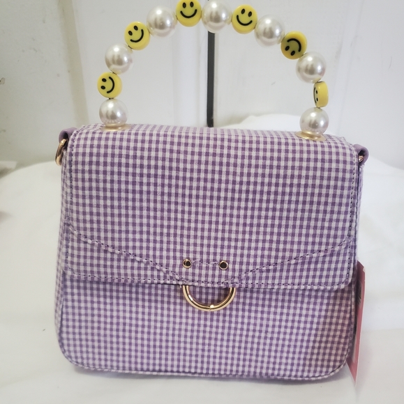 Women's Aerin Mini Satchel Bag - Lilac Gingham - Picture 2 of 7